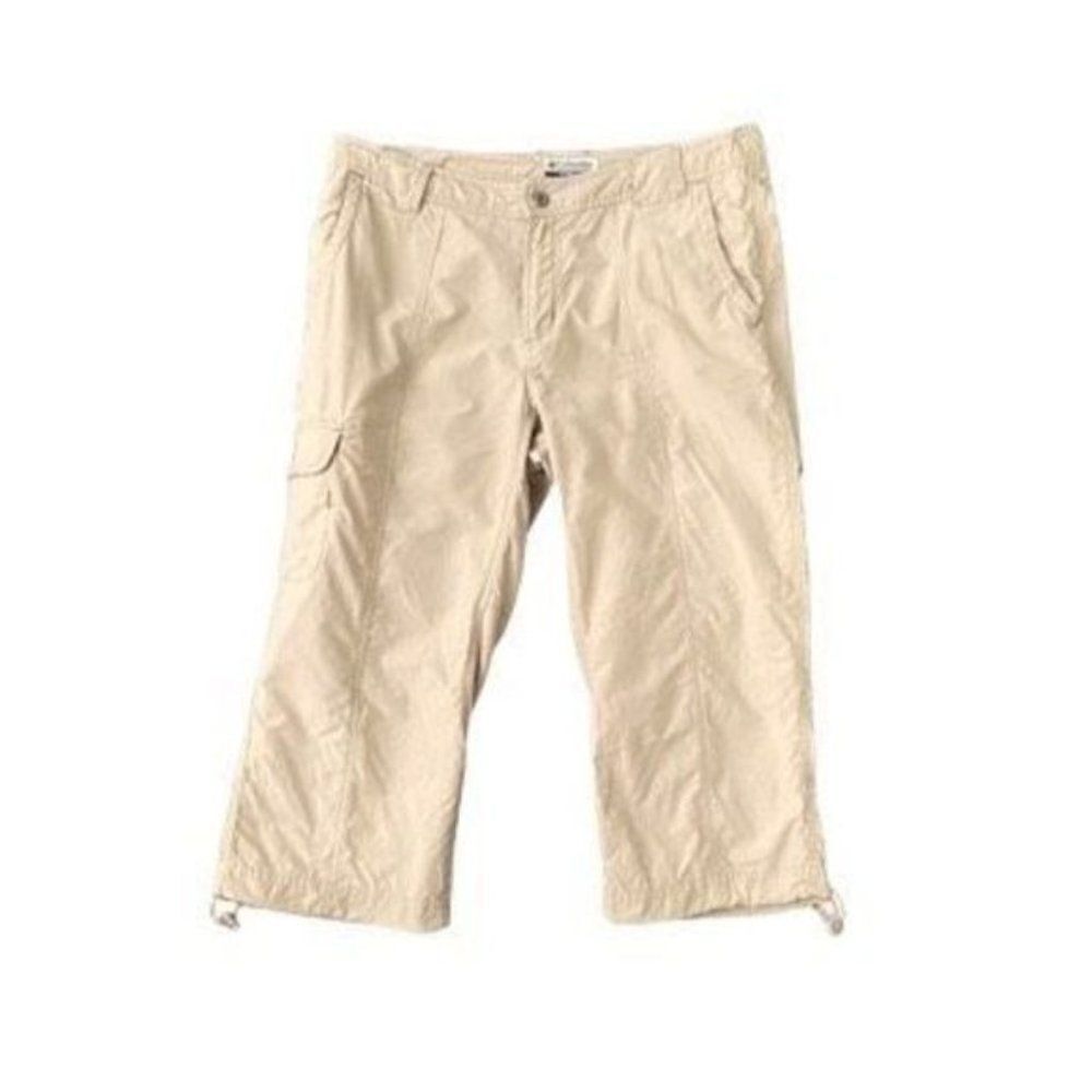 Columbia 8 Cropped Khaki Outdoor Capri Pants Athletic Hiking Camping